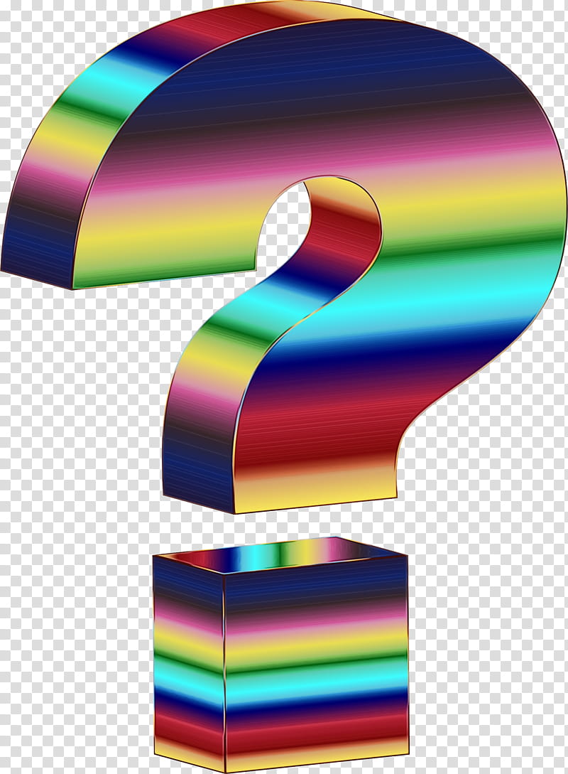 Question Mark, 3D Computer Graphics, QUIZ, Threedimensional Space, Material Property, Rainbow, Symbol, Meteorological Phenomenon transparent background PNG clipart