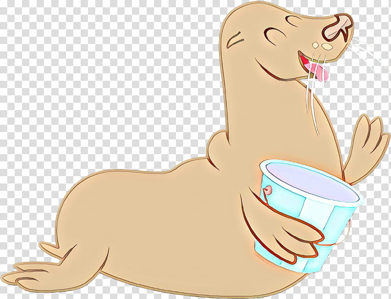 cartoon california sea lion seal finger tail, Cartoon, Dachshund transparent background PNG clipart