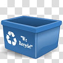 Oxygen Refit, user-trash-new, blue recycle bin box file icon transparent background PNG clipart