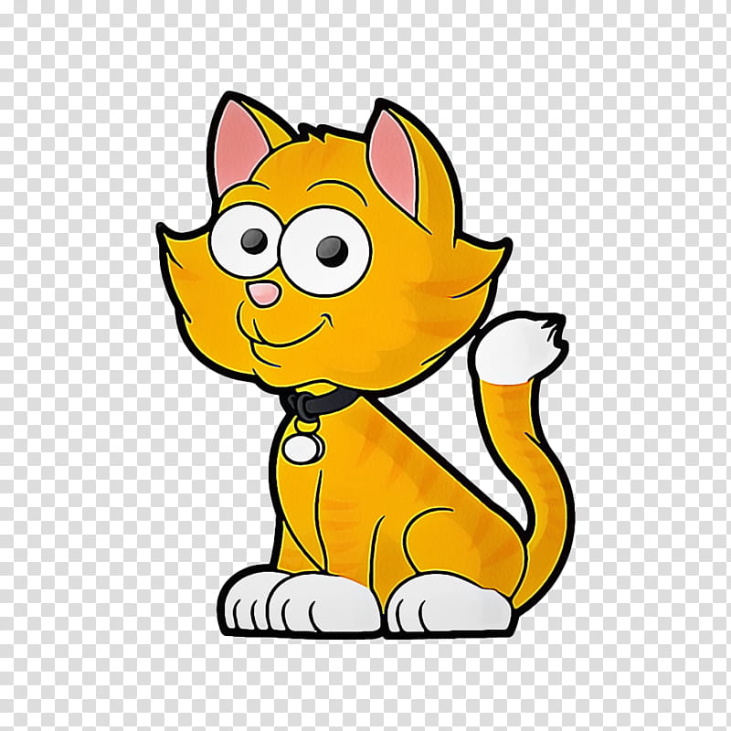 Orange, Cartoon, White, Facial Expression, Cat, Yellow, Whiskers, Head transparent background PNG clipart