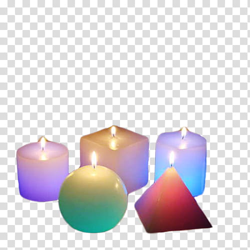 Velas Estilo Vintage, five lit candles transparent background PNG clipart