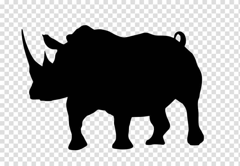 Rhinoceros Mammal, Silhouette, Drawing, Animal, Shadow, Computer Icons, Black, Horn transparent background PNG clipart