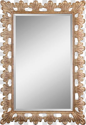 brown framed wall mirror transparent background PNG clipart