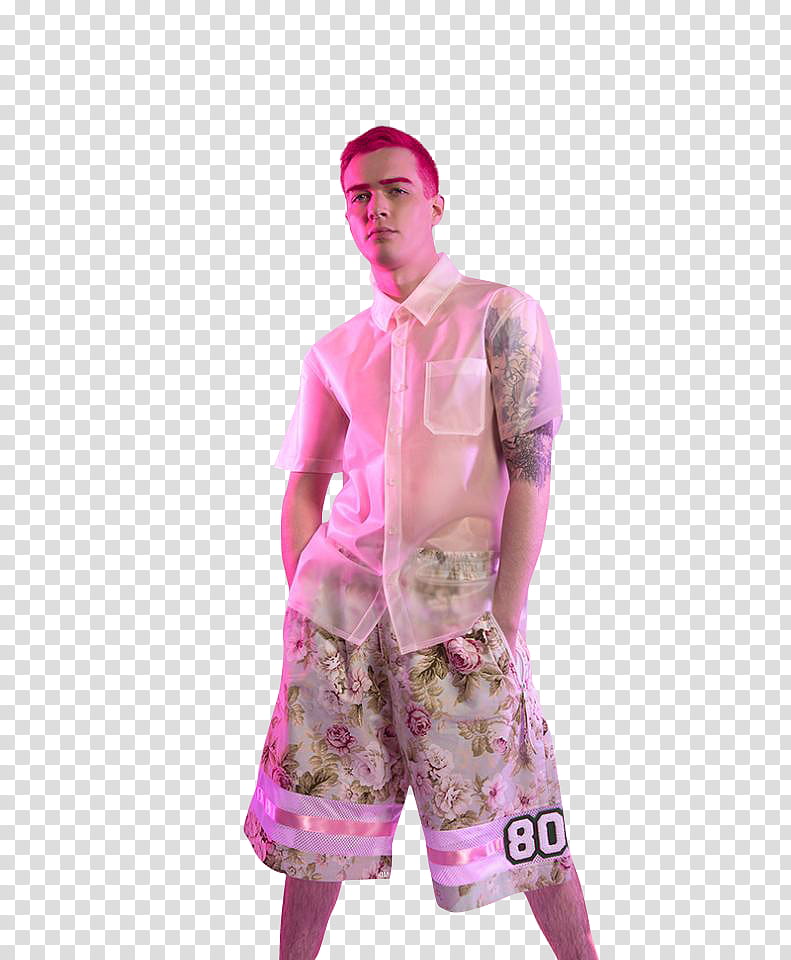 man wearing white see-through dress shirt transparent background PNG clipart