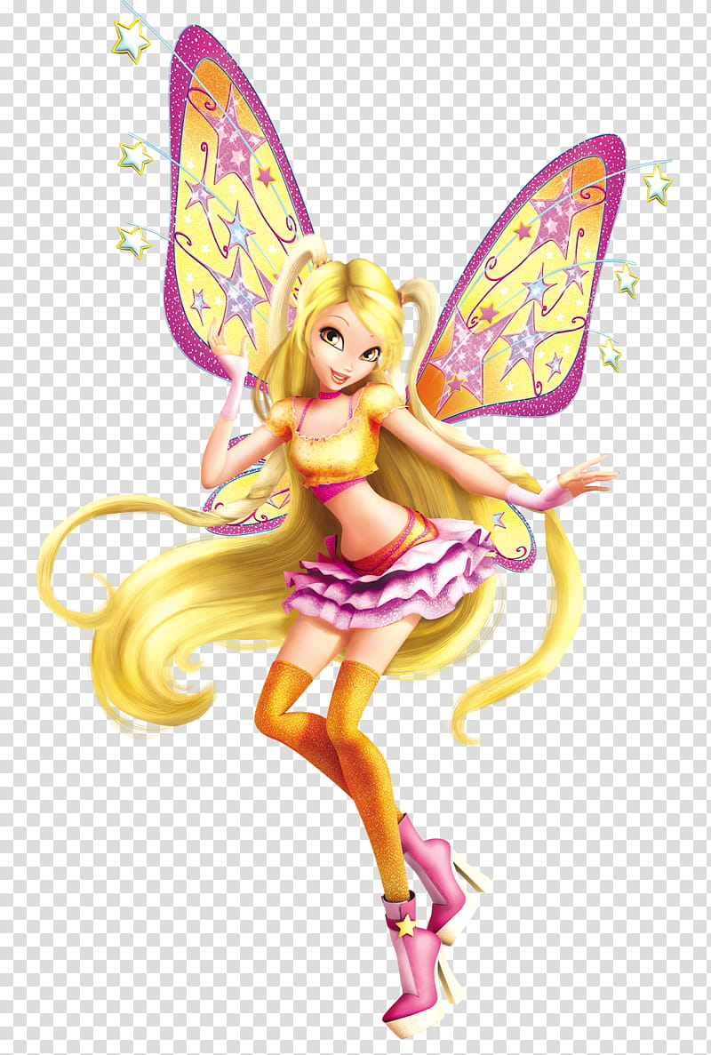 Stella D Believix, yellow and pink fairy illustration transparent background PNG clipart