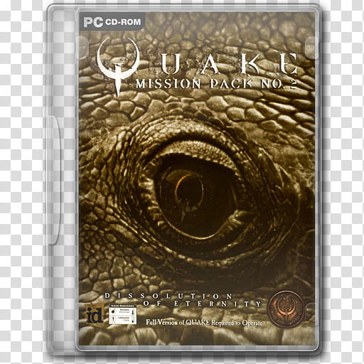 Game Icons , Quake-Dissolution-of-Eternity, Quake Mission No.  PC CD-ROM case transparent background PNG clipart