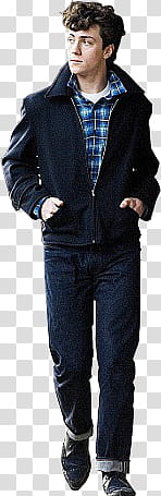 Aaron Taylor Johnson, walking man wearing black zip-up jacket transparent background PNG clipart