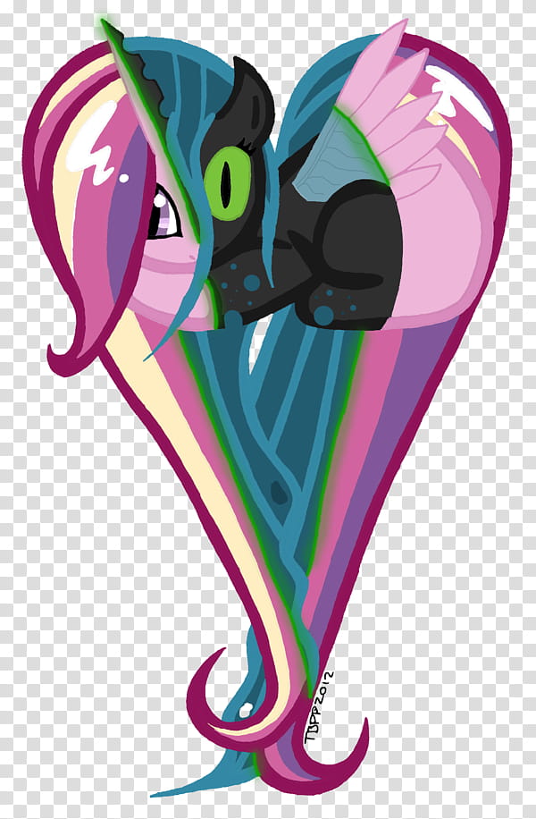 Queen Chrysalis/Princess Cadance Heart transparent background PNG clipart