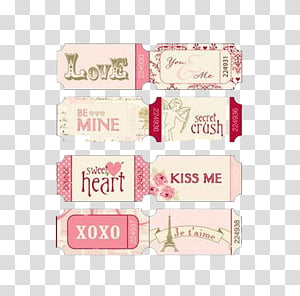 Vintage, assorted-color stickers transparent background PNG clipart thumbnail