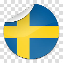 Sticker, flag of Sweden transparent background PNG clipart