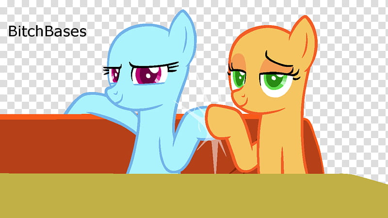 MLP Base Dat DashJack moment tho, two blue and orange My Little Pony characters transparent background PNG clipart