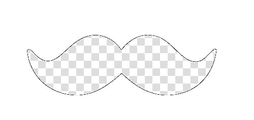 Mostachito, mustache outline transparent background PNG clipart