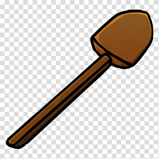MineCraft Icon  , Wooden Shovel, brown spatula illustration transparent background PNG clipart