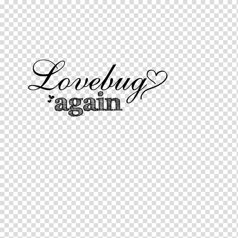 lovebug again text transparent background PNG clipart