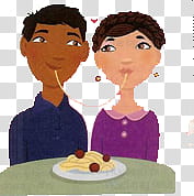 Magazine Cut Outs , man and woman illustration transparent background PNG clipart