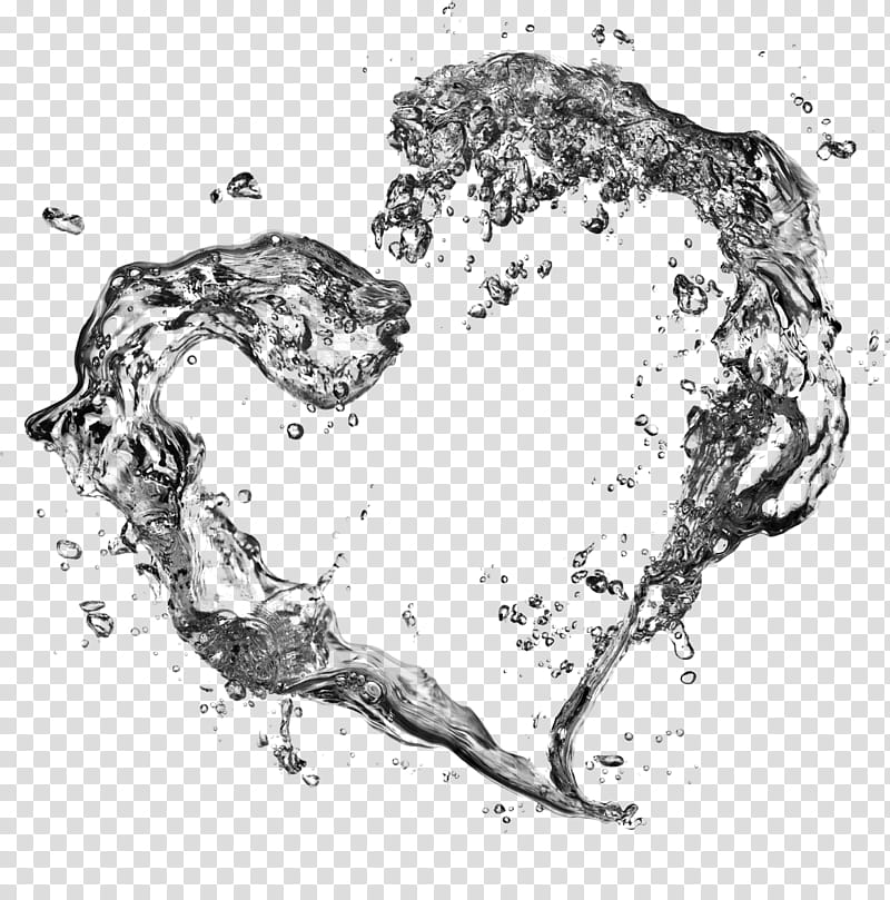 Water Heart Free ArtBrushSet, broken water heart illustration transparent background PNG clipart