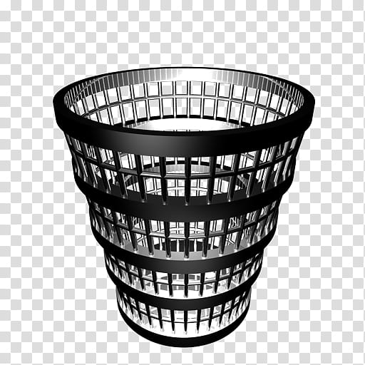 Chrome Trash Can icon, empty transparent background PNG clipart