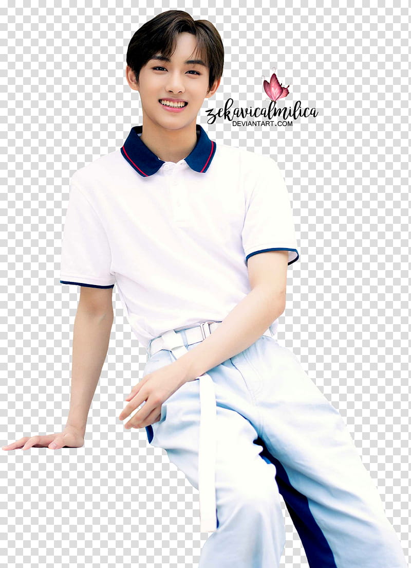 NCT Winwin Summer Vacation, man sitting and leaning transparent background PNG clipart