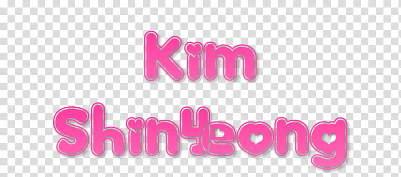 Recursos de ChiHoon y Shin Yeong, pink Kim Shin Yeong text on black background transparent background PNG clipart