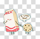 Cute , milk cartoon and cookies art transparent background PNG clipart