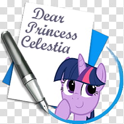 All icons in mac and ico PC formats, Office, TextEdit, Dear Princess Celestia illustration transparent background PNG clipart