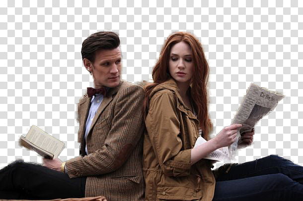 Matt Smith and Karen Gillan transparent background PNG clipart