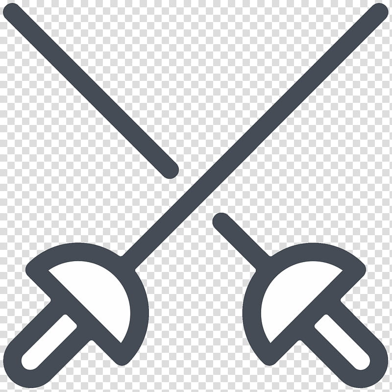 Fencing Line, Sports, Foil, Sword, Swordsmanship, Sabre, Symbol transparent background PNG clipart