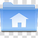 Oxygen Refit, user-home, blue and white house folder icon transparent background PNG clipart