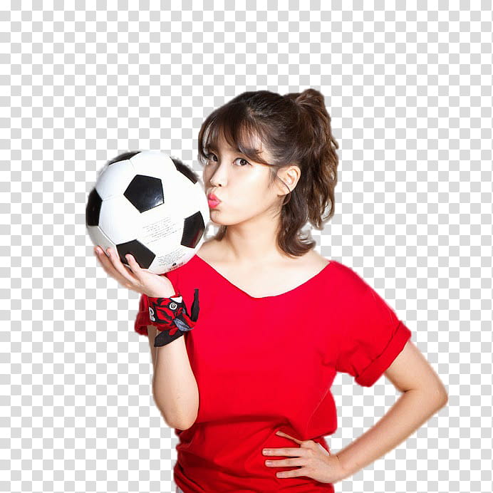 woman holding soccer ball transparent background PNG clipart