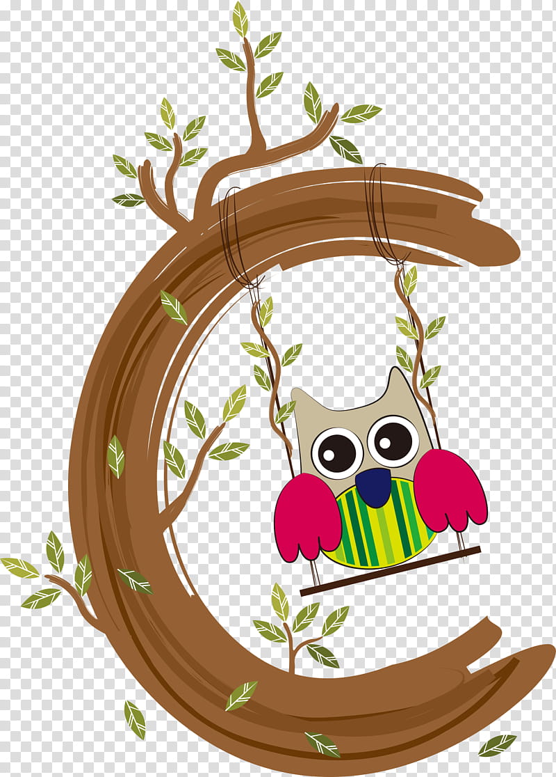 Owl, Letter, Alphabet, Cartoon, English Alphabet, Initial, Branch, Bird transparent background PNG clipart