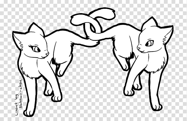 Free Cat Couple Base new Version, two black and white cats illustration transparent background PNG clipart