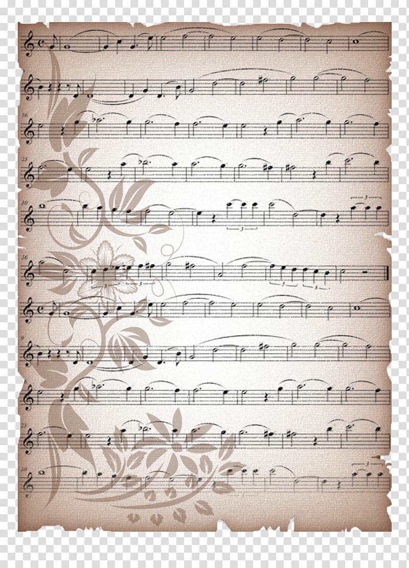 Old Paper Backgrounds , music note poster transparent background PNG clipart