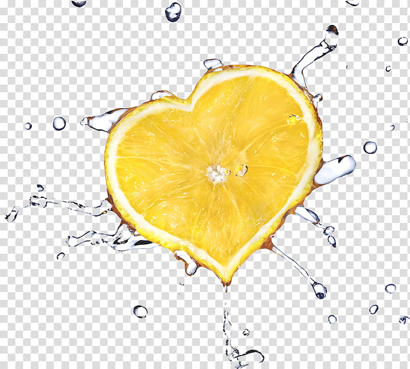 Lemon Juice, , Fruit, Computer Icons, Water, Yellow, Citrus, Heart transparent background PNG clipart