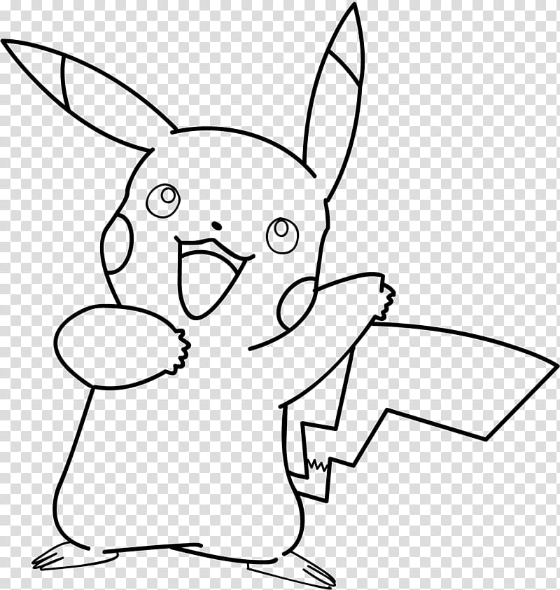 Pikachu line art, Pikachu illustration transparent background PNG clipart
