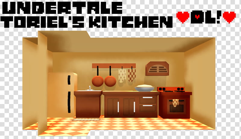 Undertale Toriel&#;s Kitchen ~DL!~, brown kitchen island illustration transparent background PNG clipart