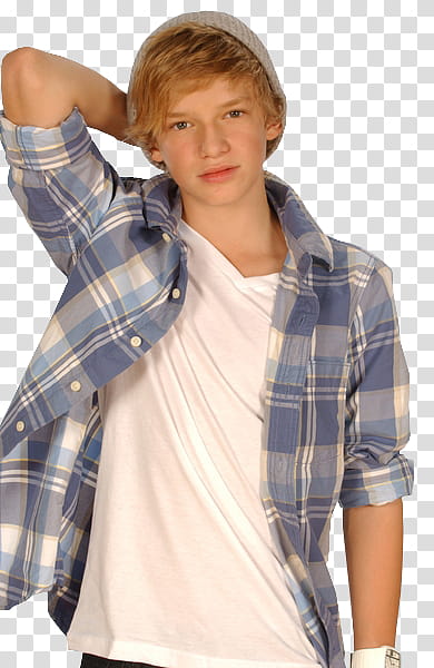 Cody Simpson, boy standing and touching back transparent background PNG clipart