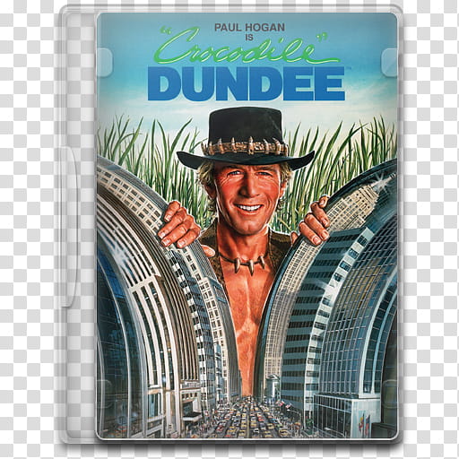 Movie Icon , Crocodile Dundee, Crocodile Dundee DVD case transparent background PNG clipart