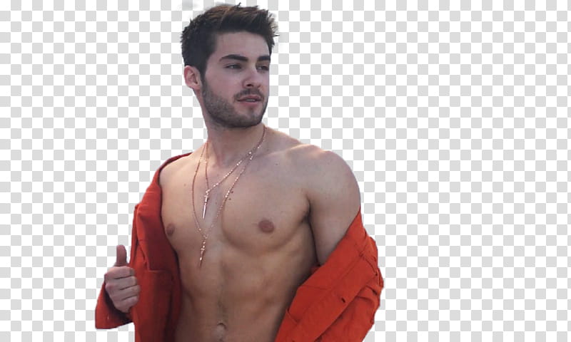 Cody Christian, man wearing red jacket transparent background PNG clipart