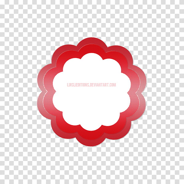 scalloped edge red frame illustration transparent background PNG clipart