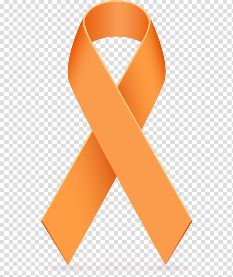 Cancer Ribbon, Orange Ribbon, Awareness Ribbon, Leukemia, Acute Lymphoblastic Leukemia, Acute Myeloid Leukemia, Bcell Chronic Lymphocytic Leukemia, Kidney Cancer transparent background PNG clipart