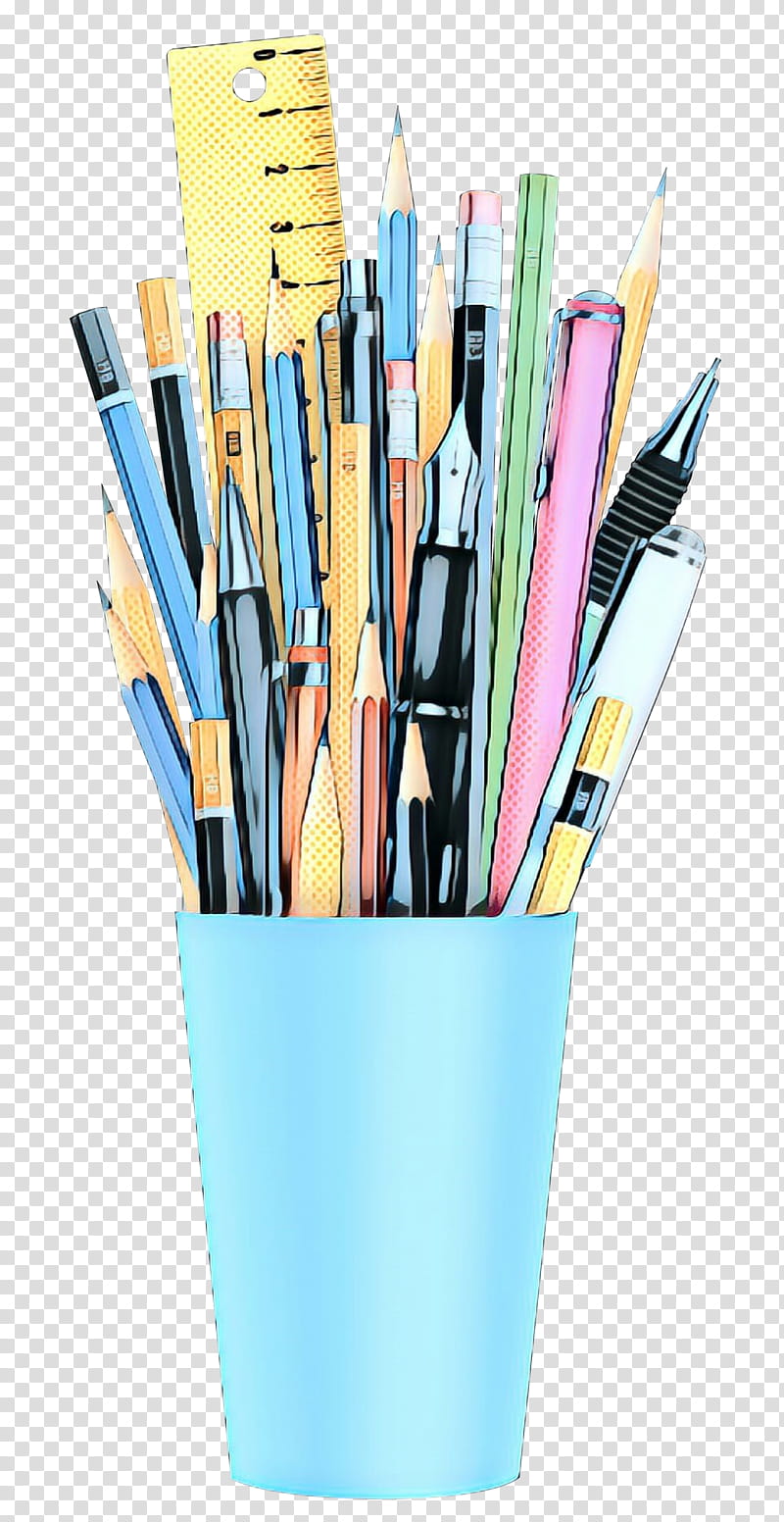 Pencil, Plastic, Turquoise, Brush, Office Supplies, Stationery, Writing Implement, Pencil Case transparent background PNG clipart