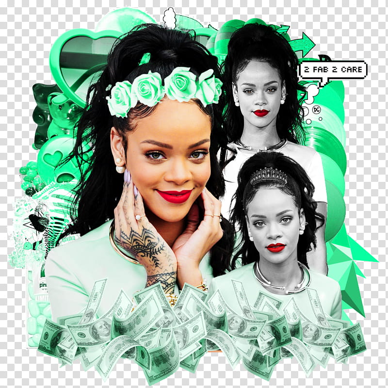 Collage Rihanna  Fab  Care transparent background PNG clipart