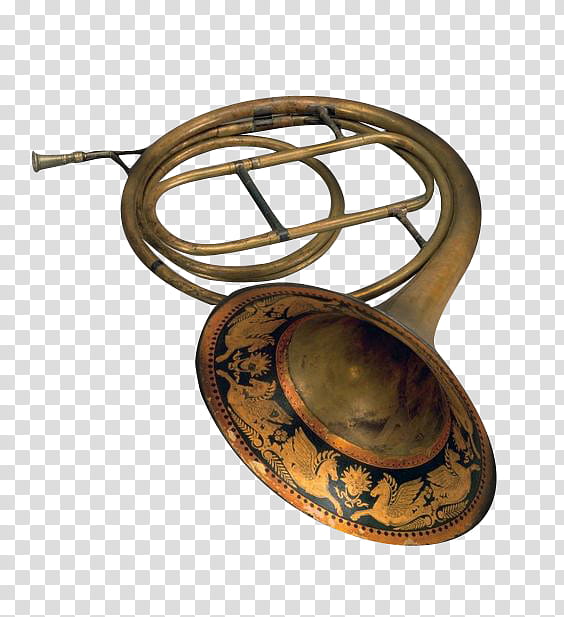 Instruments, brass French horn transparent background PNG clipart