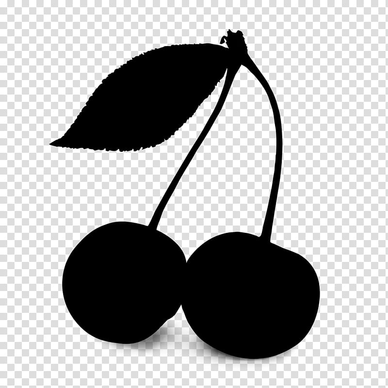 Cherry Tree, Line, Fruit, Black, Leaf, Blackandwhite, Plant, Logo transparent background PNG clipart