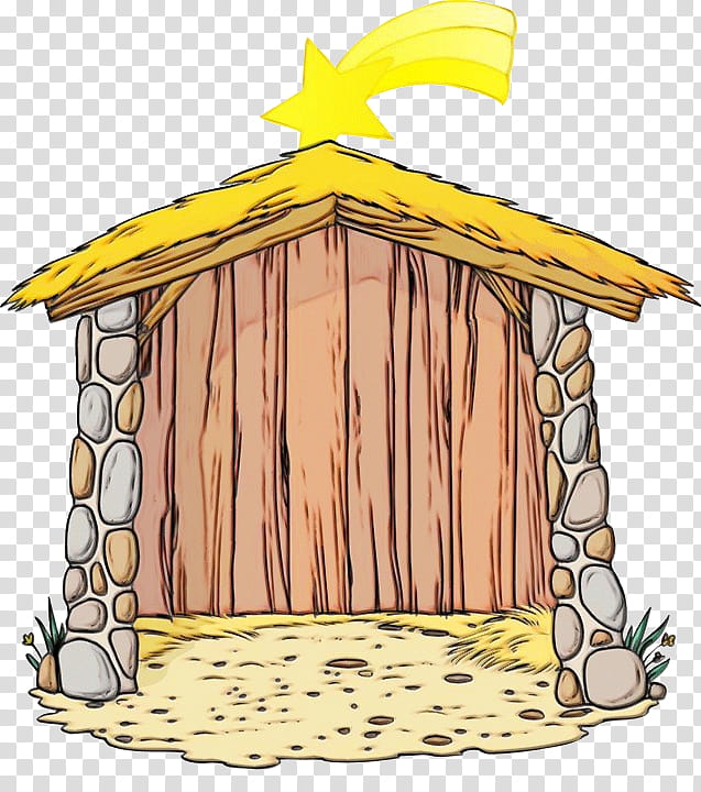 Watercolor, Paint, Wet Ink, Cartoon, Shed, Stable, Hut, Outhouse transparent background PNG clipart