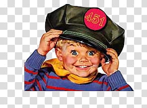 Vintage s, smiling boy wearing hat illustration transparent background PNG clipart