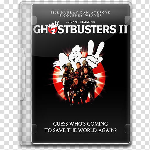 Movie Icon , Ghostbusters II, Ghostbuster  DVD case transparent background PNG clipart