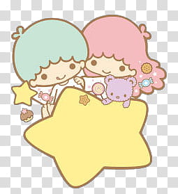 Iconos Little Twin Stars, male and female transparent background PNG clipart