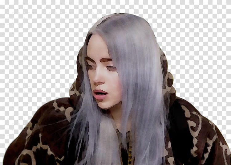 Billie Eilish, Watercolor, Paint, Wet Ink, When The Partys Over, Dont Smile At Me, Idontwannabeyouanymore, Party Favor transparent background PNG clipart