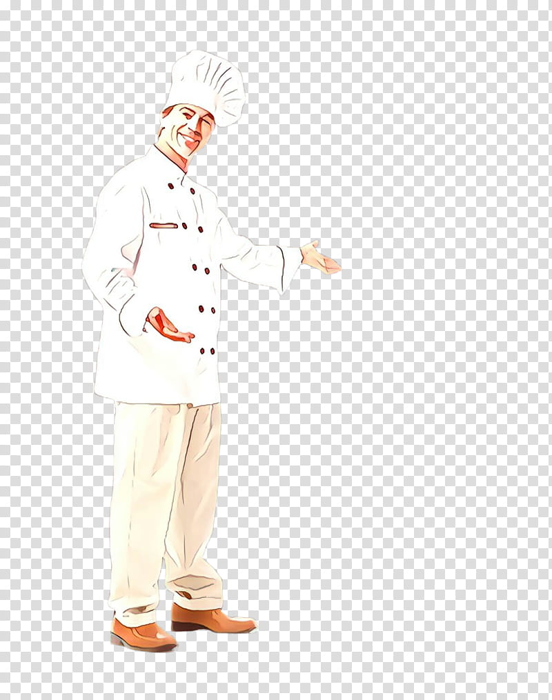 standing uniform cook chef chief cook, Gesture, Chefs Uniform, Costume transparent background PNG clipart